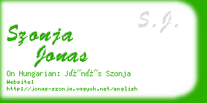 szonja jonas business card